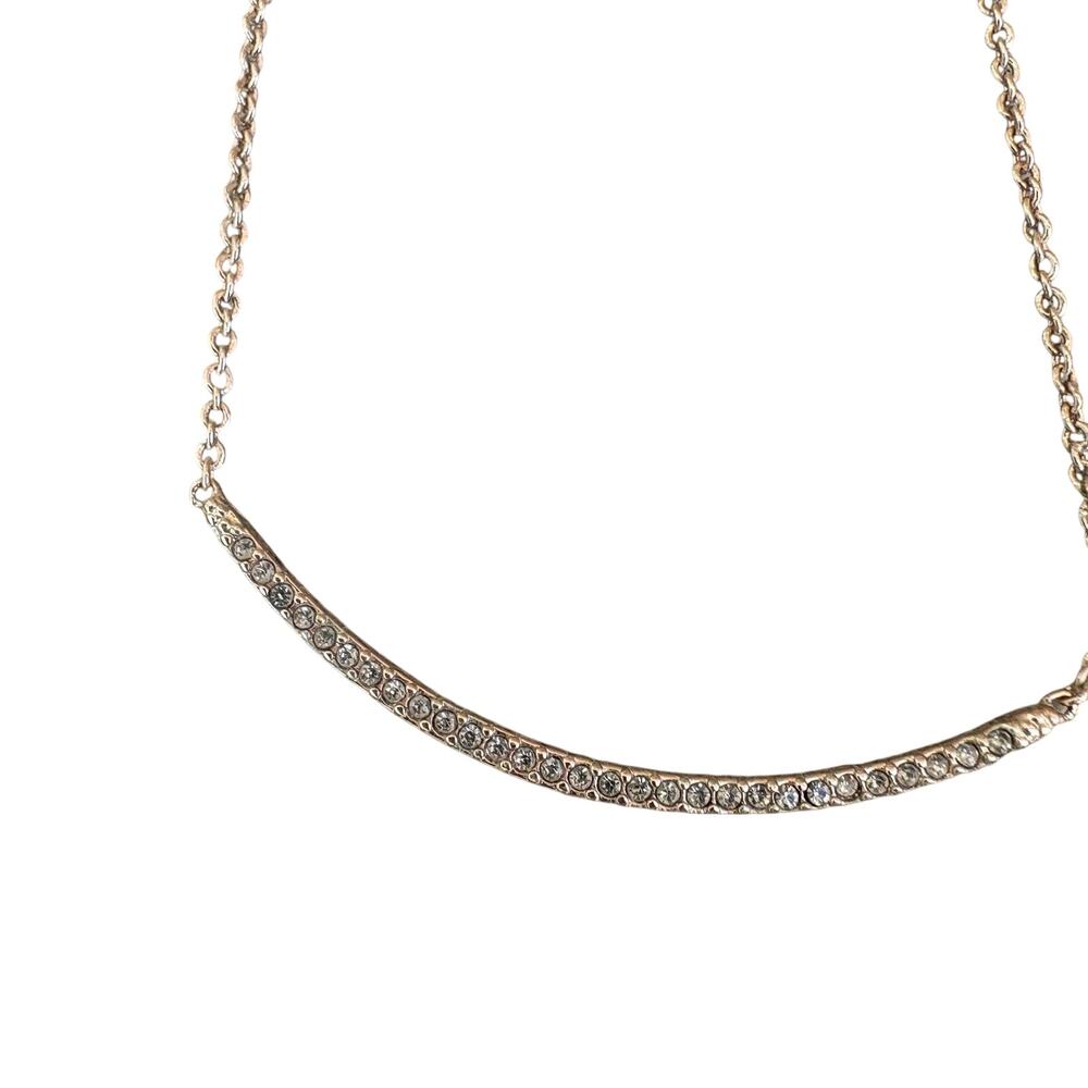 Stella & Dot Rose Gold Pave Necklace Chain Dainty Women’s